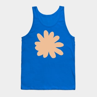 Soft Orange Abstract Minimal Flower Tank Top